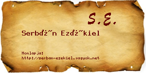 Serbán Ezékiel névjegykártya